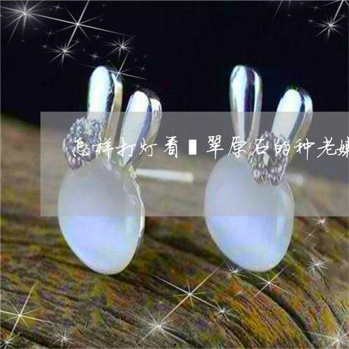 打灯看翡翠切口料种水,打灯鉴宝的艺术与科学